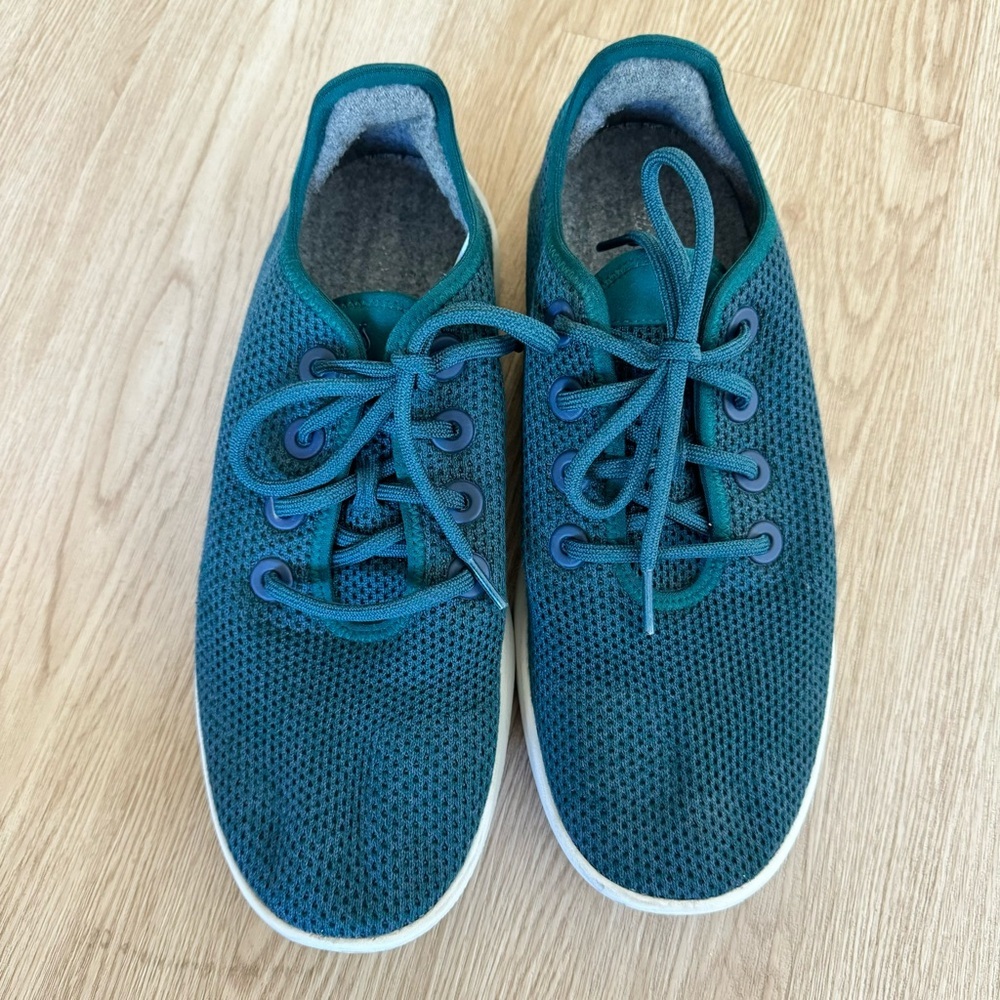 Allbirds emerald teal tree runner tennis shoes - Picture 6 of 8